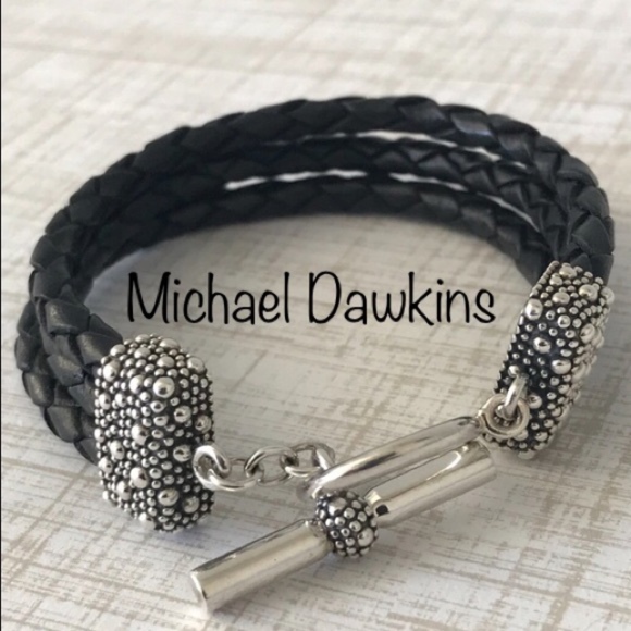 Michael Dawkins Jewelry - Michael Dawkins Leather&925 Starry Night Bracelet